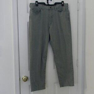 Lands' End Pants Traditional Fit Coupe Classique Sz 38 Green Stretch EUC